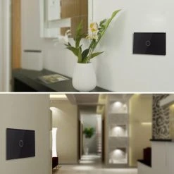 Wewoo 120mm 1 Groupe 1 Voie Interrupteur Mural En Verre Trempé Tactile Smar... -Nuki Magasin 120mm 1 groupe 1 voie interrupteur mural en verre trempe tactile smart home touch avec telecommande rf433ca 110v 240v noir 10551786 27403022 1140x1140