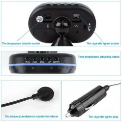 Marque Generique 12v Voiture Thermomètre Numérique Voltmètre Horloge Alarme Moniteur... -Nuki Magasin 12v voiture thermometre numerique voltmetre horloge alarme moniteur bleu 8751111 22574443 1140x1140