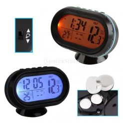 Marque Generique 12v Voiture Thermomètre Numérique Voltmètre Horloge Alarme Moniteur... -Nuki Magasin 12v voiture thermometre numerique voltmetre horloge alarme moniteur bleu 8751111 22574445 1140x1140