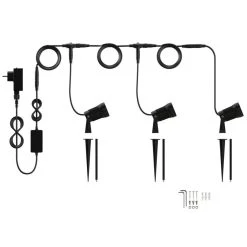 INNR Kit De Démarrage Avec 3 Spots LED Connectés White/couleur Zigbee Et ... -Nuki Magasin 3x spots led connect s de jardin avec alimentation secteur blanc couleur 2