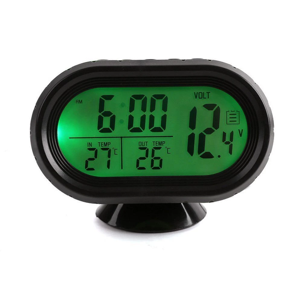 Marque Generique 12v Voiture Thermomètre Numérique Voltmètre Horloge Moniteur D'alar... 4 Marque Generique 12v Voiture Thermomètre Numérique Voltmètre Horloge Moniteur D'alar... – Image 2