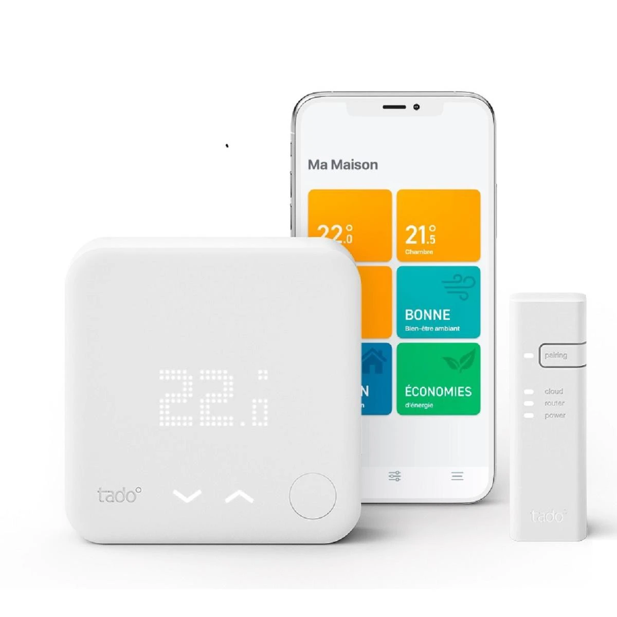 Tado Kit De Démarrage V3+ - Thermostat Intelligent + Bridge Internet + 4x ... 4 Tado Kit De Démarrage V3+ - Thermostat Intelligent + Bridge Internet + 4x ... – Image 2