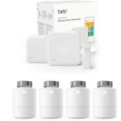 Tado Kit De Démarrage V3+ - Thermostat Intelligent Sans Fil + 4x Têtes Th...