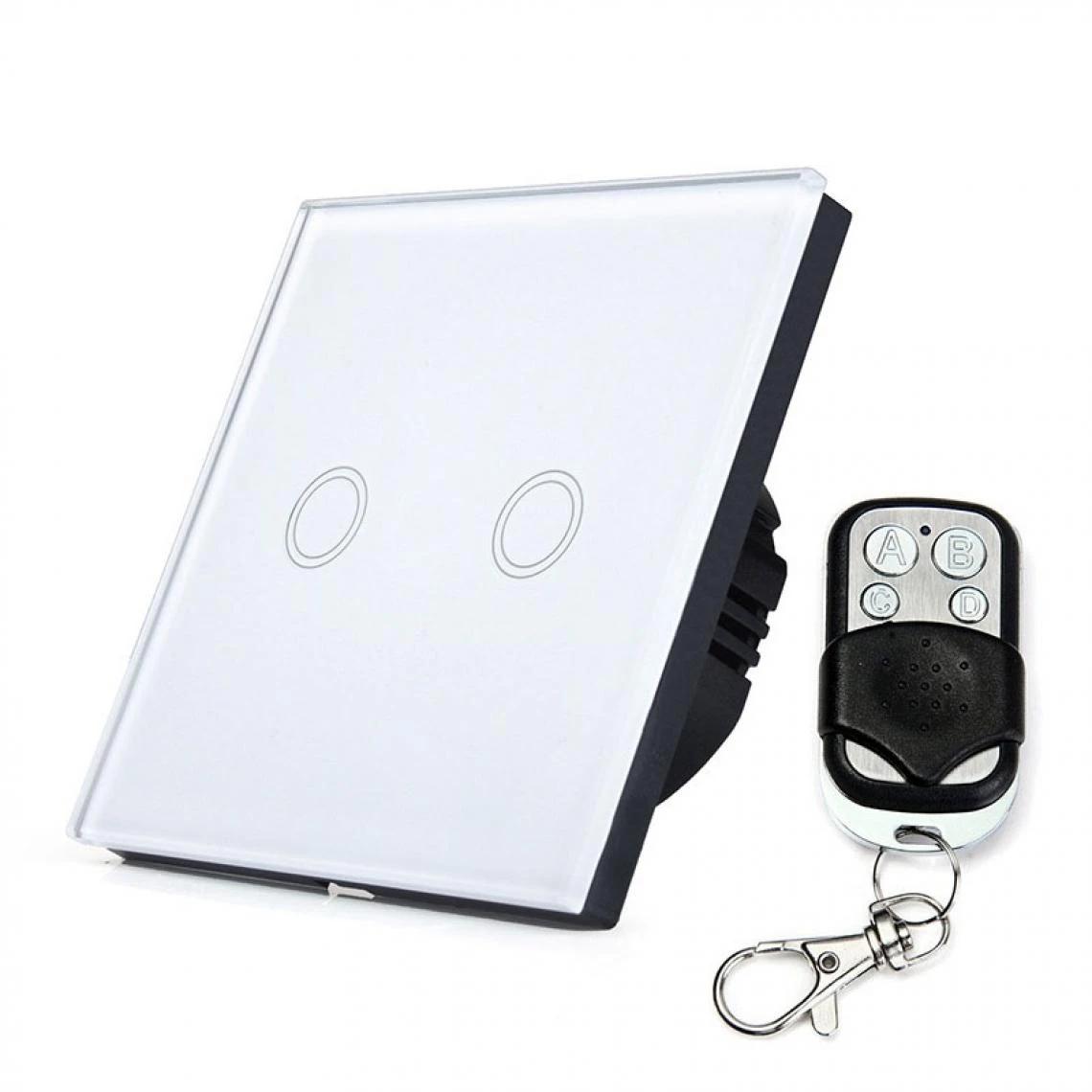 Wewoo Commutateur Mural En Verre Trempé2 Panneaux86 Mm2 Contactsinterrupteu... 3 Wewoo Commutateur Mural En Verre Trempé2 Panneaux86 Mm2 Contactsinterrupteu...