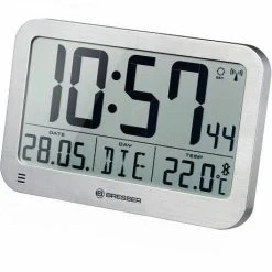 Bresser Horloge Murale Avec Grand écran LCD Et Affichage De Température Coul...