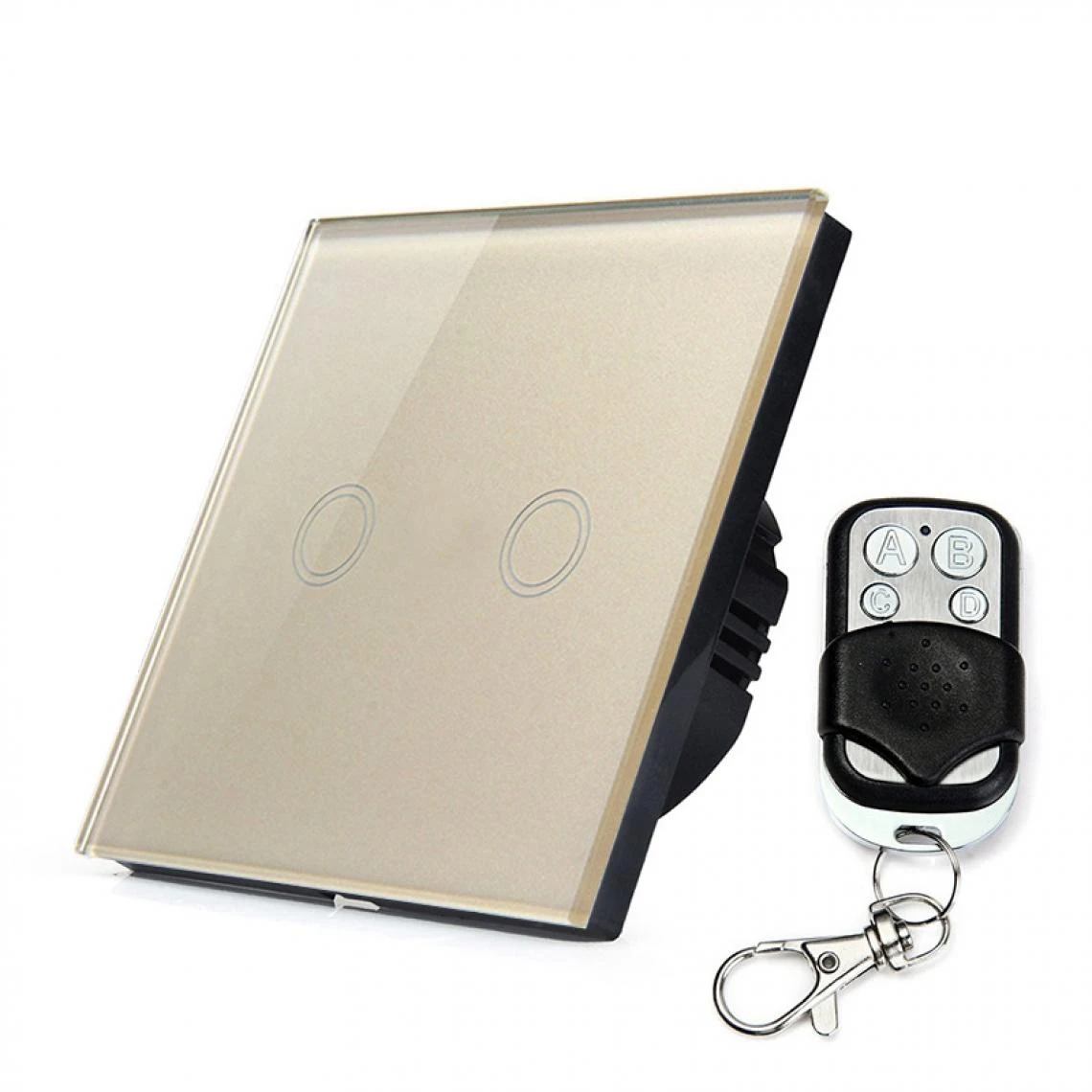 Wewoo Interrupteur Mural De Panneau De Verre Trempé De 86 Mm2 Voiesavec Tac... 3 Wewoo Interrupteur Mural De Panneau De Verre Trempé De 86 Mm2 Voiesavec Tac...