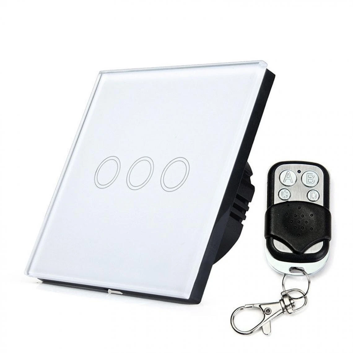 Wewoo Interrupteur Sans Fil Blanc 86mm Verre Trempé Panneau Mural Smart Hom... 3 Wewoo Interrupteur Sans Fil Blanc 86mm Verre Trempé Panneau Mural Smart Hom...