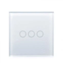 Wewoo Interrupteur Sans Fil Blanc 86mm Verre Trempé Panneau Mural Smart Hom... 8 Wewoo Interrupteur Sans Fil Blanc 86mm Verre Trempé Panneau Mural Smart Hom... -Nuki Magasin interrupteur sans fil blanc 86mm verre trempe panneau mural smart home light 3 boutons tactile avec telecommande rf 433 ac 110v 240v 10551812 27403140 1140x1140