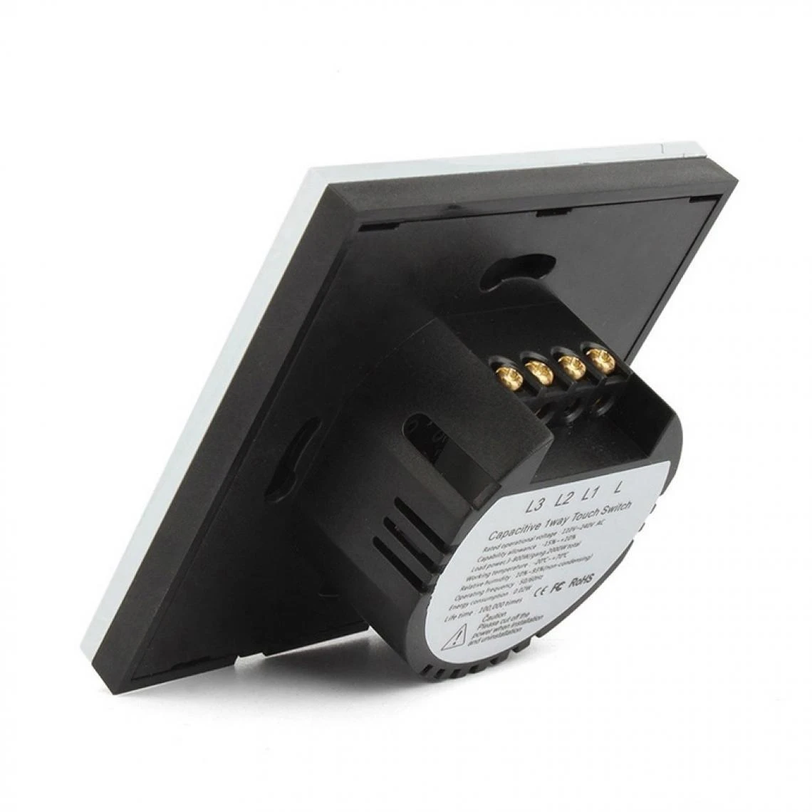 Wewoo Interrupteur Sans Fil Blanc 86mm Verre Trempé Panneau Mural Smart Hom... 7 Wewoo Interrupteur Sans Fil Blanc 86mm Verre Trempé Panneau Mural Smart Hom... – Image 5