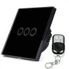 Wewoo Interrupteur Sans Fil Noir 86mm Verre Trempé Panneau Mural Smart Home... -Nuki Magasin interrupteur sans fil noir 86mm verre trempe panneau mural smart home light 3 boutons tactile avec telecommande rf 433 ac 110v 240v 10551818 27403168 1140x1140