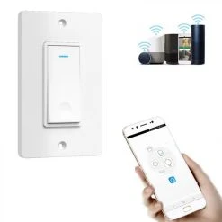 Wewoo Interrupteur Tactile Smart Wall WiFi De Type 120prise Américaine Blan...