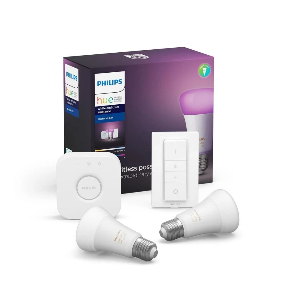Philips Hue White And Color Ambiance - Kit De Démarrage E27 3 Philips Hue White And Color Ambiance - Kit De Démarrage E27