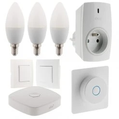 Otio Pack De Démarrage Maison Connectée (3 Ampoules + 1 Variateur + 1 Pr...