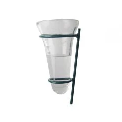 ESSCHERT DESIGN Pluviomètre En Verre Avec Support En Métal Vert