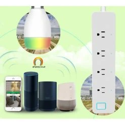 Wewoo Prise Connectée 10A Accueil Smart WiFi Power Bande Surge Protector 4 ... -Nuki Magasin prise connectee 10a accueil smart wifi power bande surge protector 4 sortie sans fil extension socket app operation et interrupteur de synchronisation us plug 10551710 27402666 1140x1140