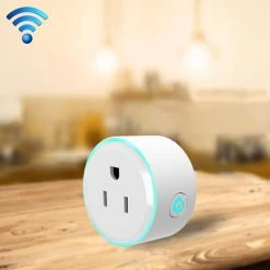 Wewoo Prise Connectée 10A Forme Ronde WiFi 2.4GHz Mini Plug APP Télécomma...