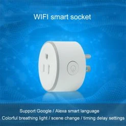 Wewoo Prise Connectée 10A Forme Ronde WiFi 2.4GHz Mini Plug APP Télécomma... -Nuki Magasin prise connectee 10a forme ronde wifi 24ghz mini plug app telecommande timing smart socket fonctionne avec alexa et google home lumiere coloree ac 100 240v us 10551794 27403052 1140x1140