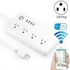 Wewoo Prise Connectée 4 Ports USB + 4 X US Plug Jack Télécommande WiFi Sm... -Nuki Magasin prise connectee 4 ports usb 4 x us plug jack telecommande wifi smart power socket fonctionne avec alexa et google home ac 110 240 v americaine 10551878 27403442 1140x1140