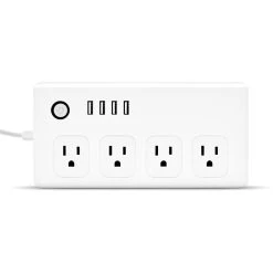 Wewoo Prise Connectée 4 Ports USB + 4 X US Plug Jack Télécommande WiFi Sm... -Nuki Magasin prise connectee 4 ports usb 4 x us plug jack telecommande wifi smart power socket fonctionne avec alexa et google home ac 110 240 v americaine 10551878 27403444 1140x1140
