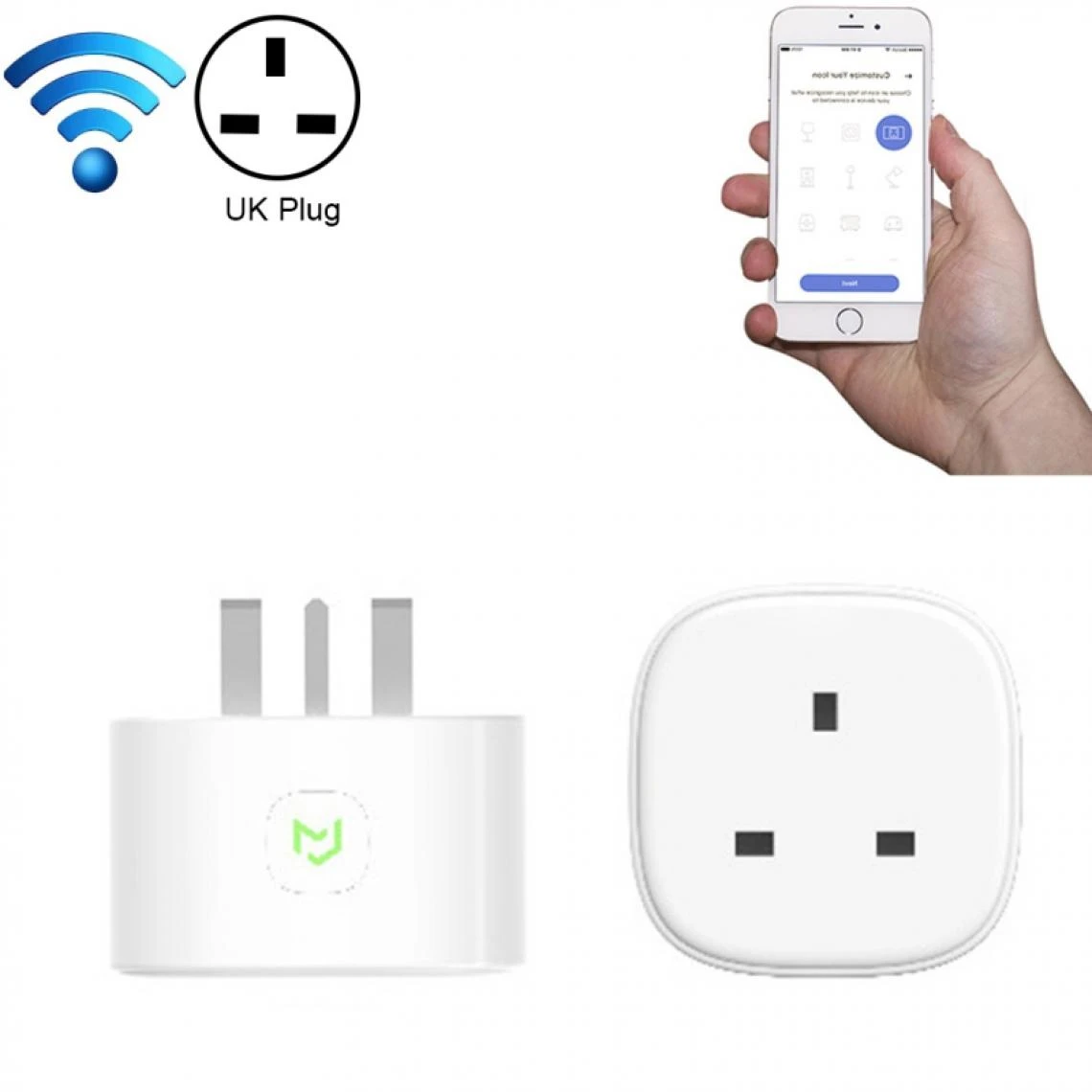 Wewoo Prise Connectée Blanc Meross MSS210 Télécommande WiFi Smart Power S... 3 Wewoo Prise Connectée Blanc Meross MSS210 Télécommande WiFi Smart Power S...