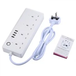 Wewoo Prise Electrique Connectée 4 X Ports USB + 4 X UK Plug Jack 13A Max O... -Nuki Magasin prise electrique connectee 4 x ports usb 4 x uk plug jack 13a max output telecommande wifi de courant intelligente fonctionne avec alexa et google home ac 100 240v 10551730 27402766 1140x1140