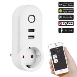 Wewoo Prise Electrique Connectée Commutateur De Intelligent ZigBee 3.0 Dual...