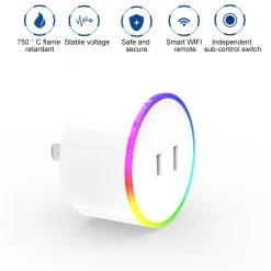 Wewoo Prise Electrique Connectée Intelligente Pour Télécommande WiFi 100A... -Nuki Magasin prise electrique connectee intelligente pour telecommande wifi 100a rgb scene light compatible avec alexa et google home et ifttt ca 100 240v us 10551770 27402946 1140x1140