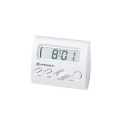 Bresser Réveil Digital Couleur Blanc Avec écran LCD Et Format Compact - Bres...