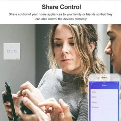 Wewoo Sonoff T2 Touch Interrupteur Mural En Verre Trempé1 Section3 Voies 86... -Nuki Magasin sonoff t2 touch interrupteur mural en verre trempe1 section3 voies 86 mm tactile smart homecompatible avec alexa et google homeca 100v 240veu plug 10551886 27403488 1140x1140
