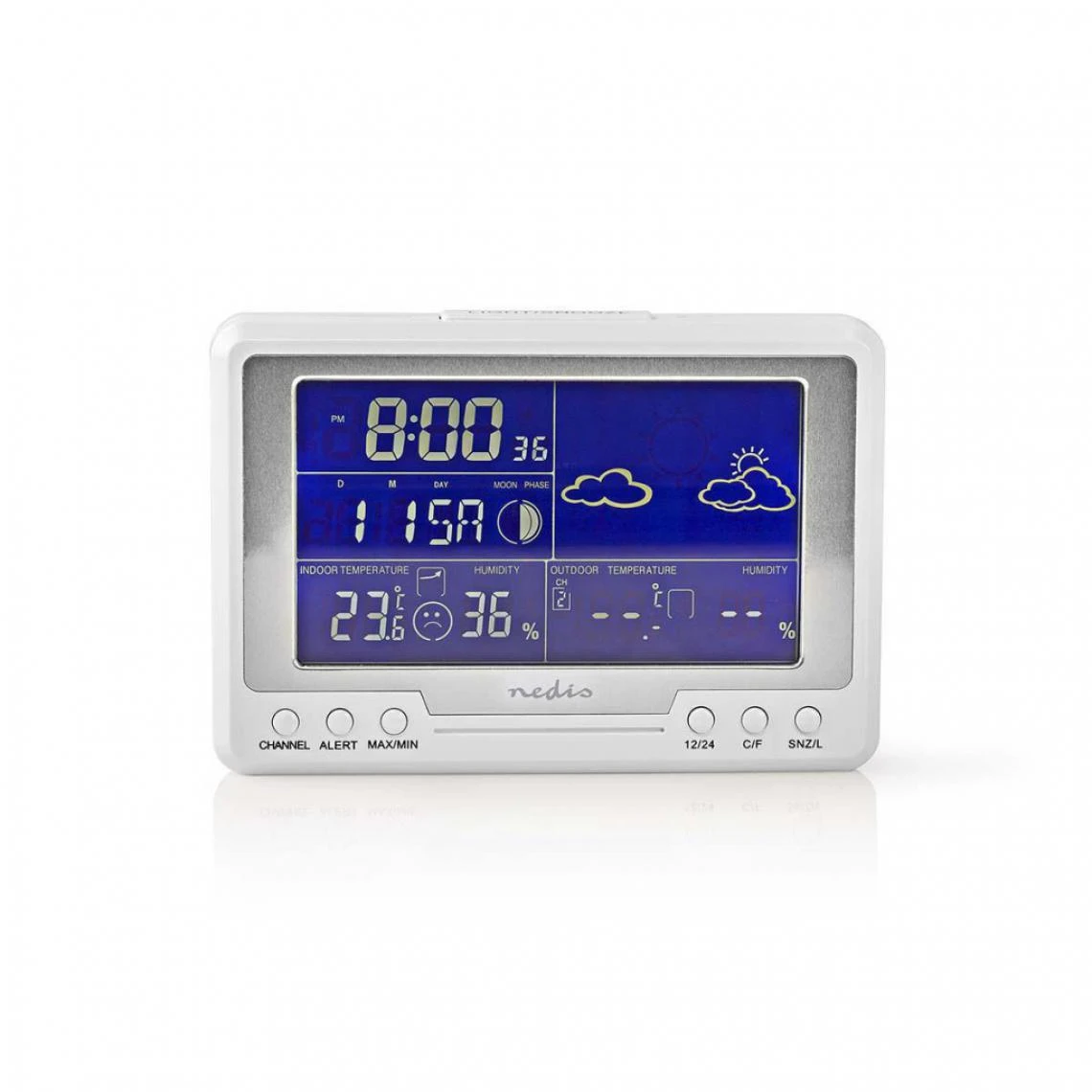 Nedis Station Météo | Hygromètre | Date/Heure | Appareil Extérieur 3 Nedis Station Météo | Hygromètre | Date/Heure | Appareil Extérieur