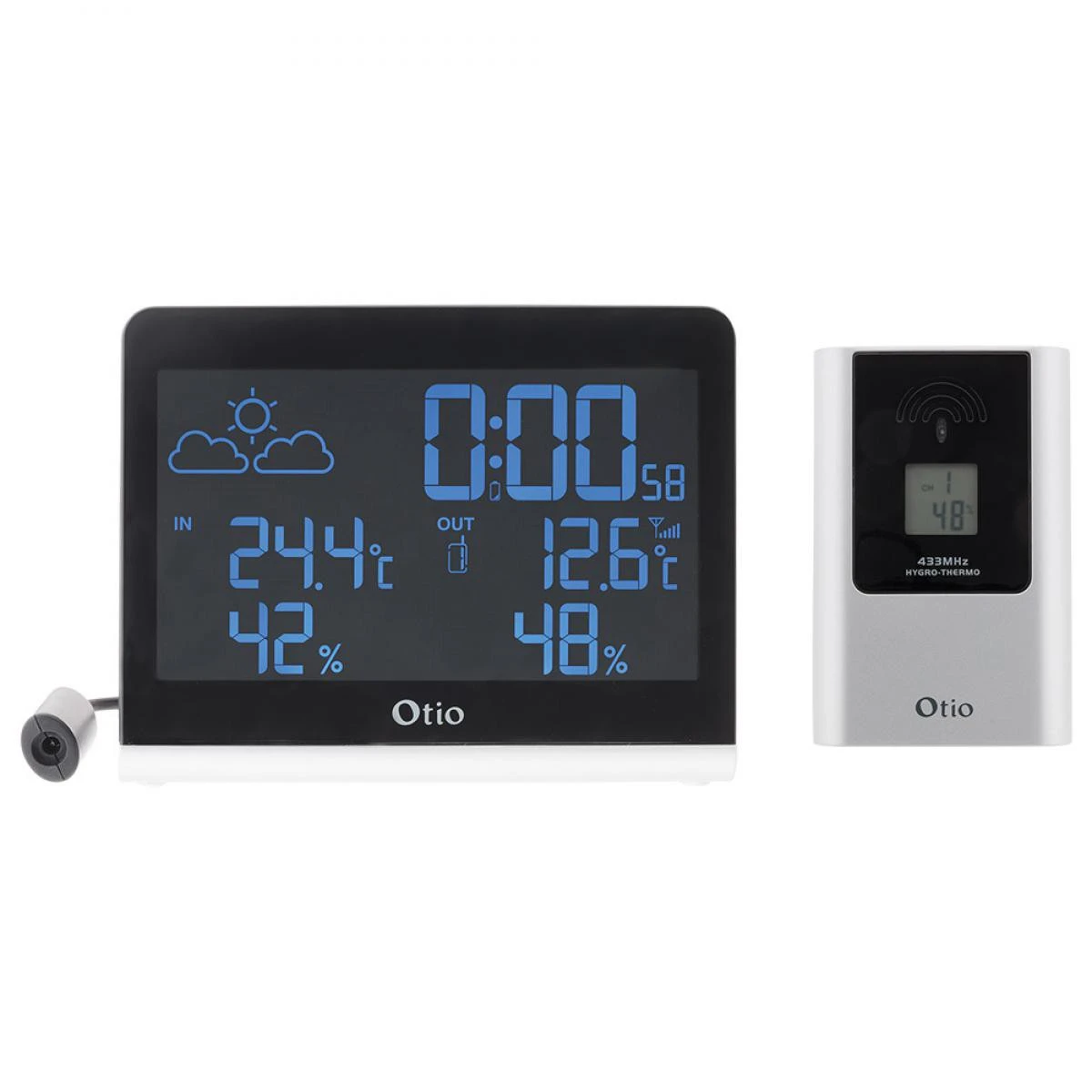 Station Météo Monalisa Avec Capteur Externe Sans Fil - Otio 4 Station Météo Monalisa Avec Capteur Externe Sans Fil - Otio – Image 2