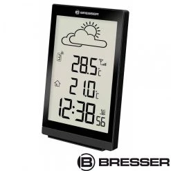 Station Météo Noire Avec Thermomètre Et Grand écran LCD - Bresser
